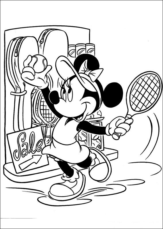 Plansa de colorat cu Minnie Mouse 26 19